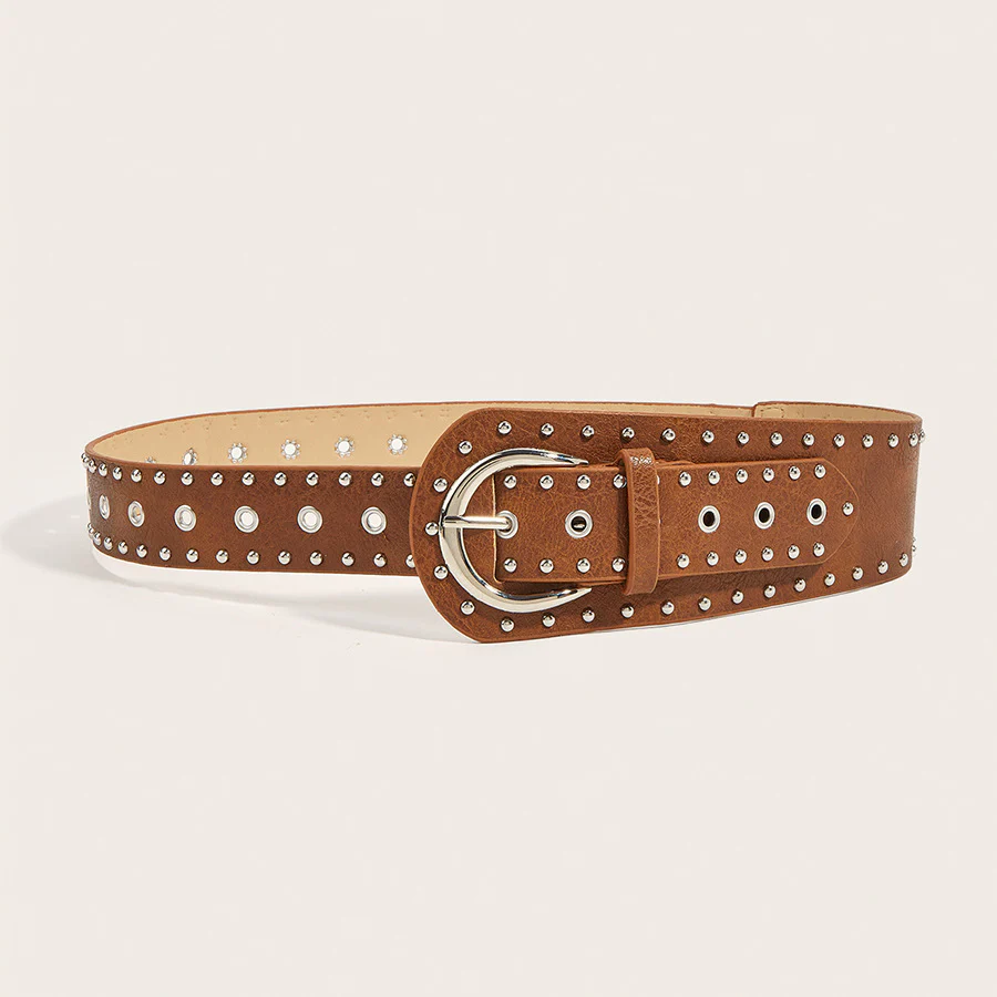 Grunge Studded Asymmetrical Distressed Belt - Image 6