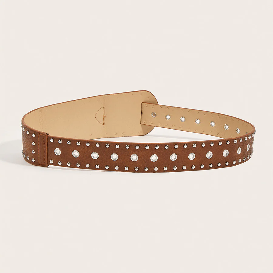 Grunge Studded Asymmetrical Distressed Belt - Image 7