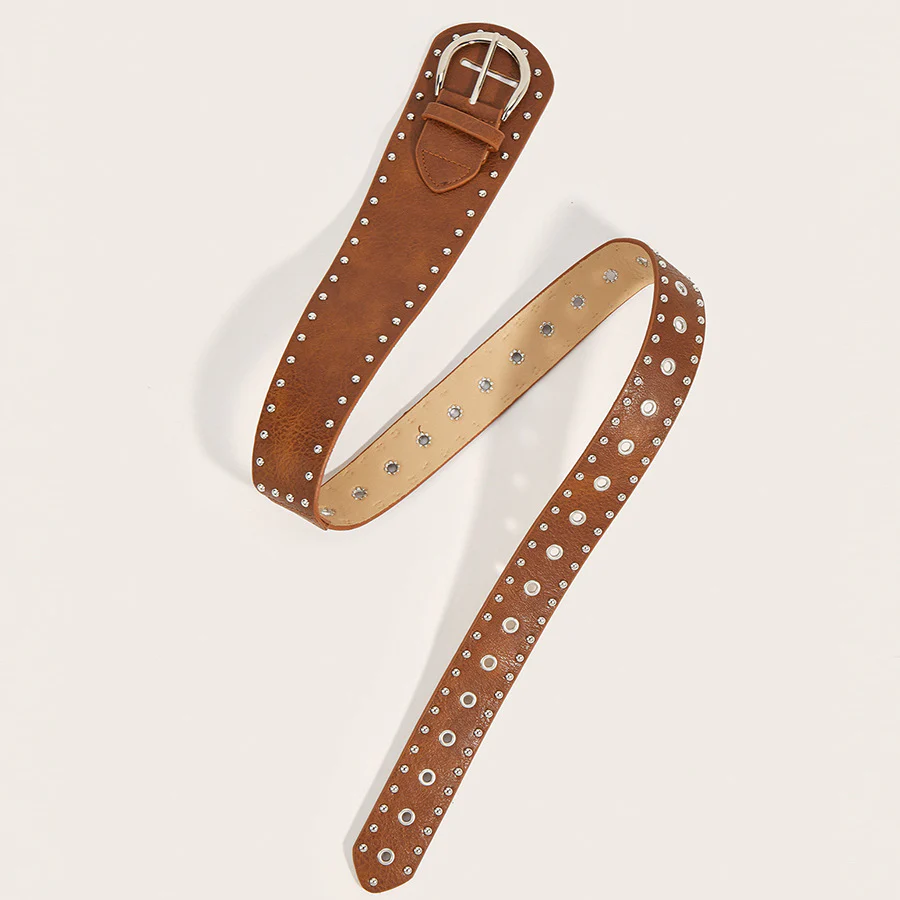 Grunge Studded Asymmetrical Distressed Belt - Image 8
