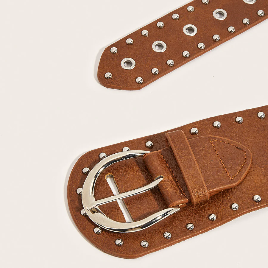 Grunge Studded Asymmetrical Distressed Belt - Image 9