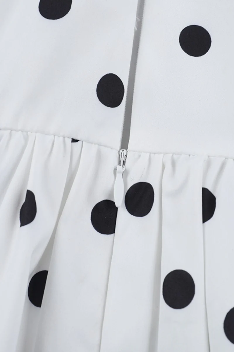 Halter Polka Dot A Line Mini Dress - Image 10