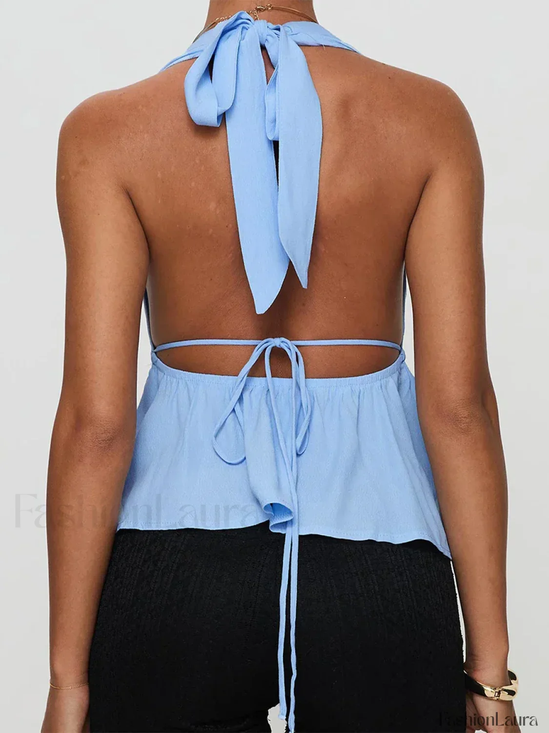 Halter Sexy Backless Crop Top - Image 13