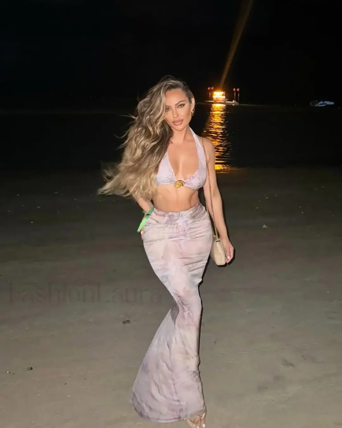 Halter Thong Skirt Bikini Three Piece Set - Image 5