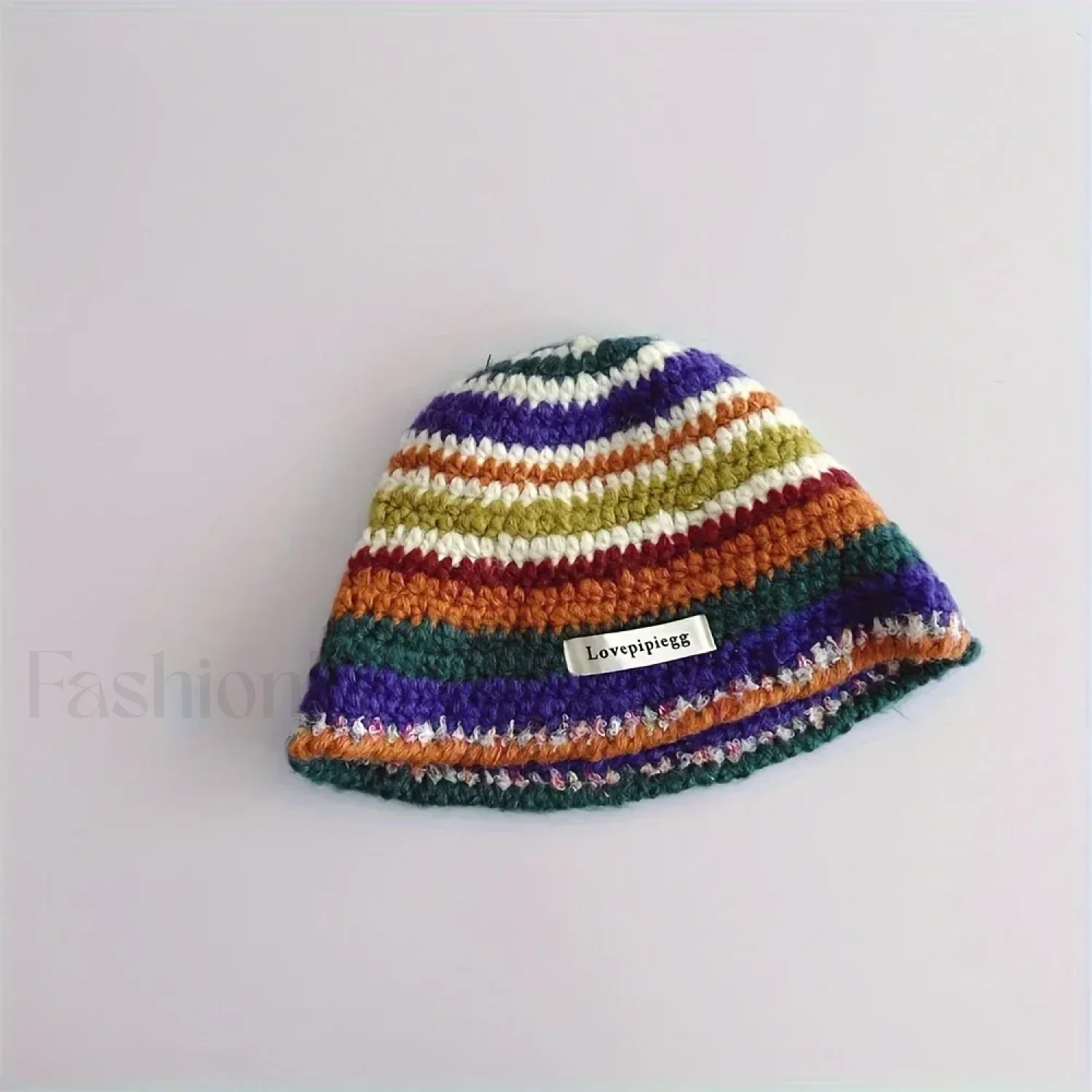 Handmade Crochet Yarn Colored Large Head Circumference Hat - Image 10