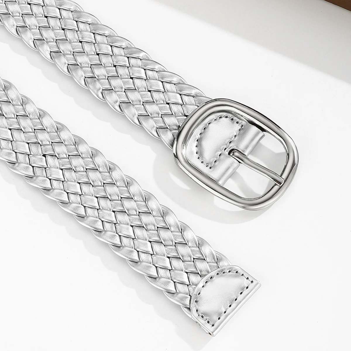 Handmade Woven Patent Leather Belt - Image 4