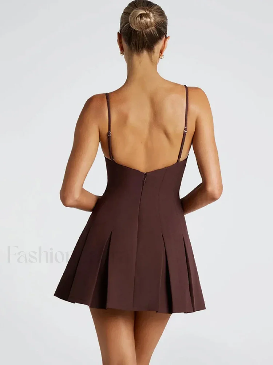 High-Waist A-Line Mini Dress - Image 4