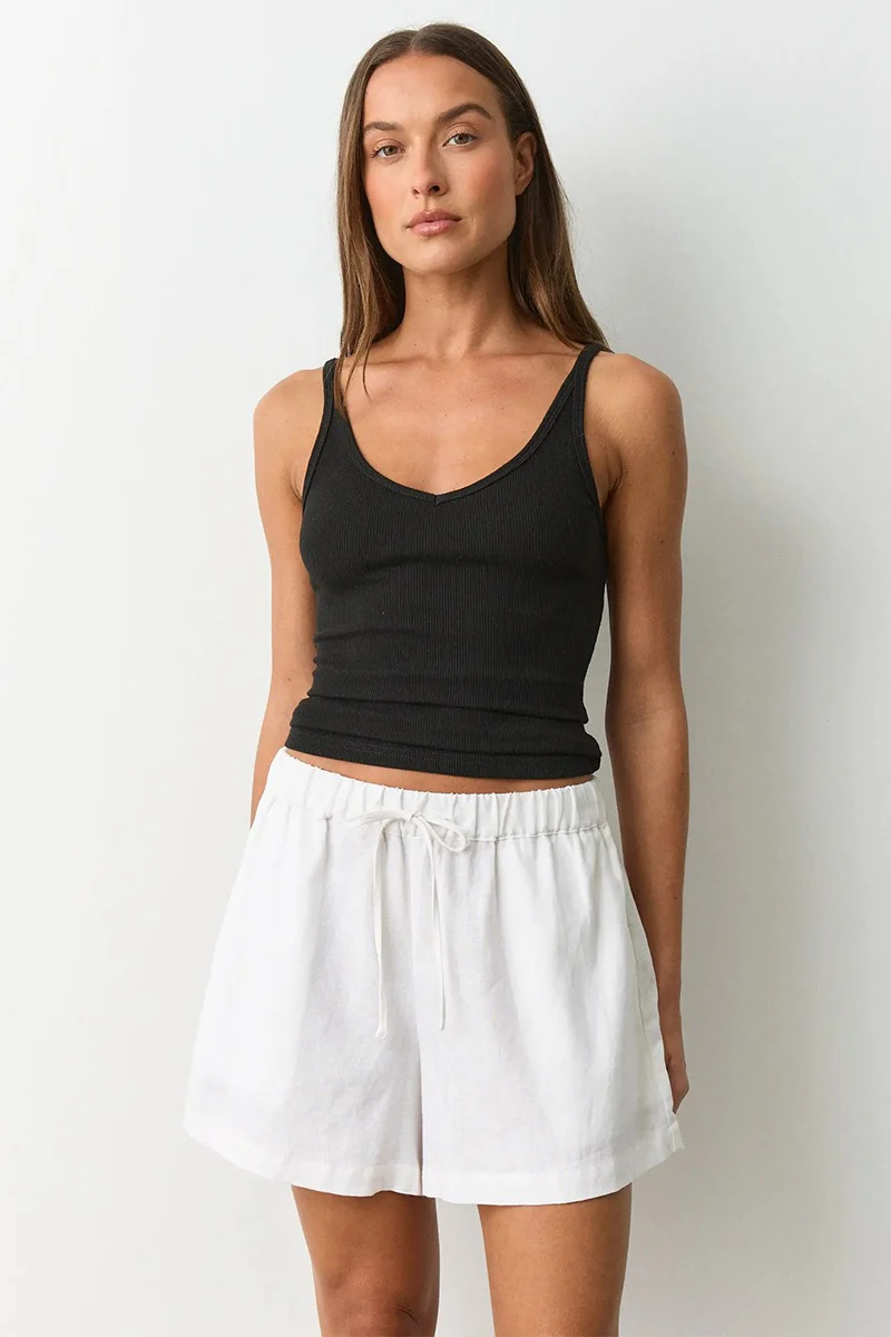 High Waist Drawstring Relaxed Fit Casual Shorts - Image 5