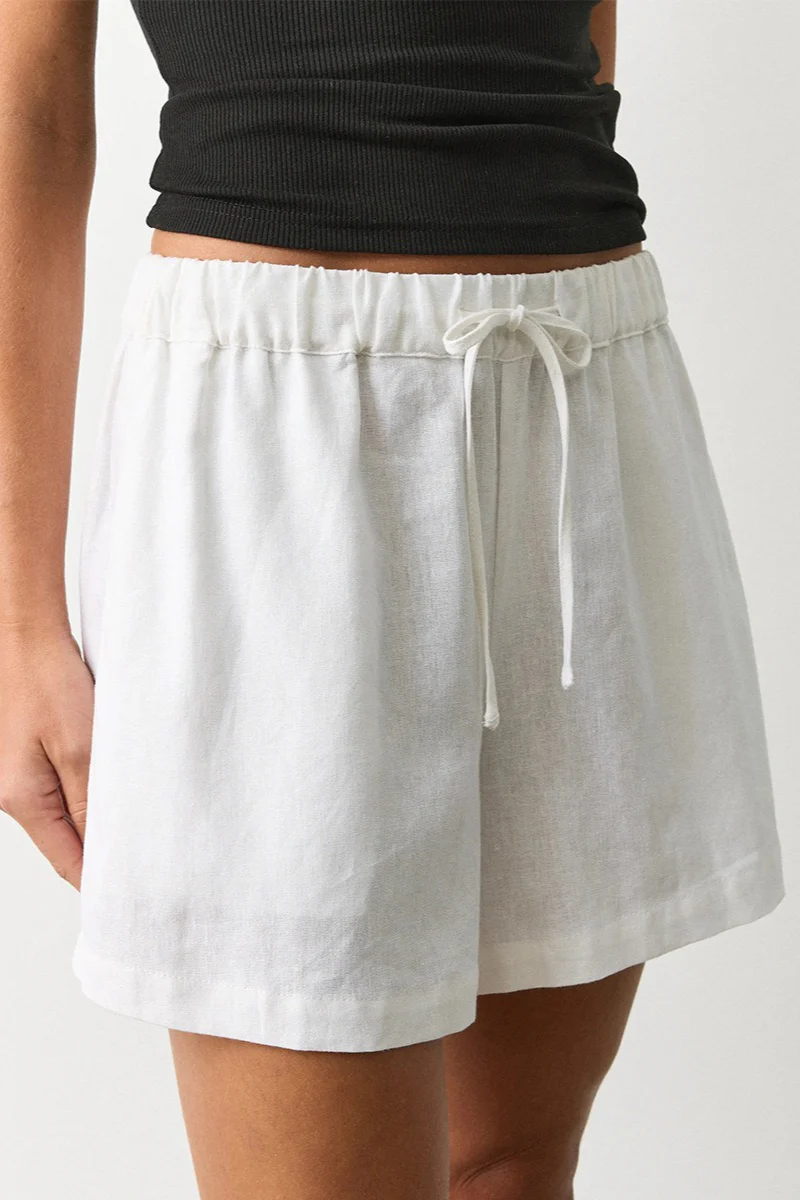 High Waist Drawstring Relaxed Fit Casual Shorts - Image 7