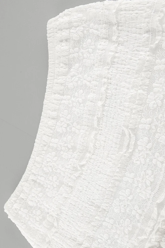 High Waist Lace Tiered A Line Boho Skirt - Image 6
