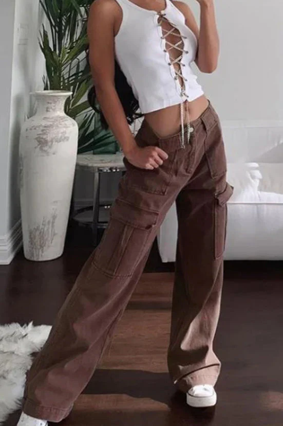 High Waist Loose Denim Jeans - Image 5