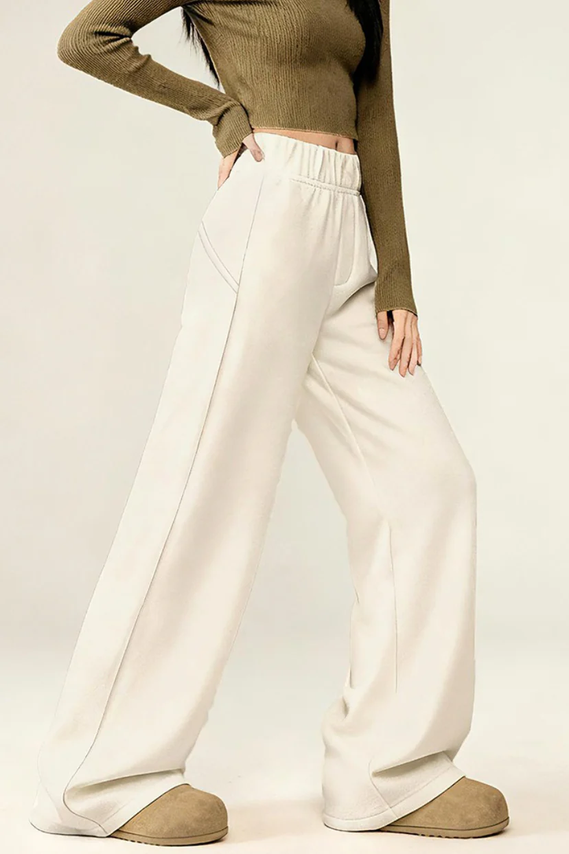 High Waist Narrow Leg Knit Pants - Image 3