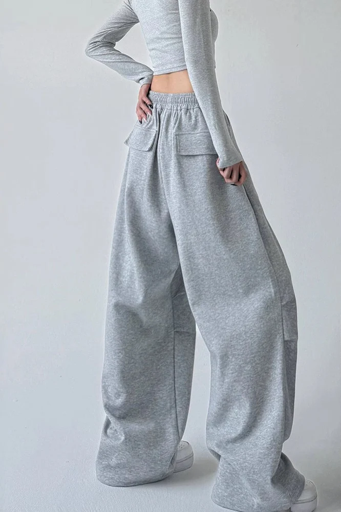 High Waist Sweatpants Knit Pants - Image 3