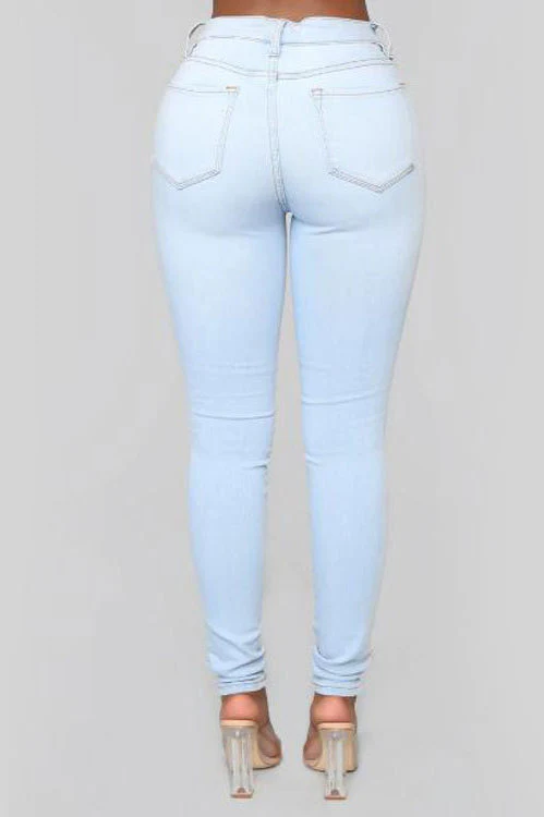 High Waist White Skinny Jeans - Image 7