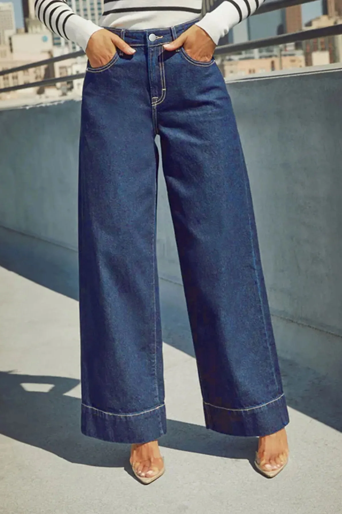 High Waist Wide Leg Jeans - Image 6