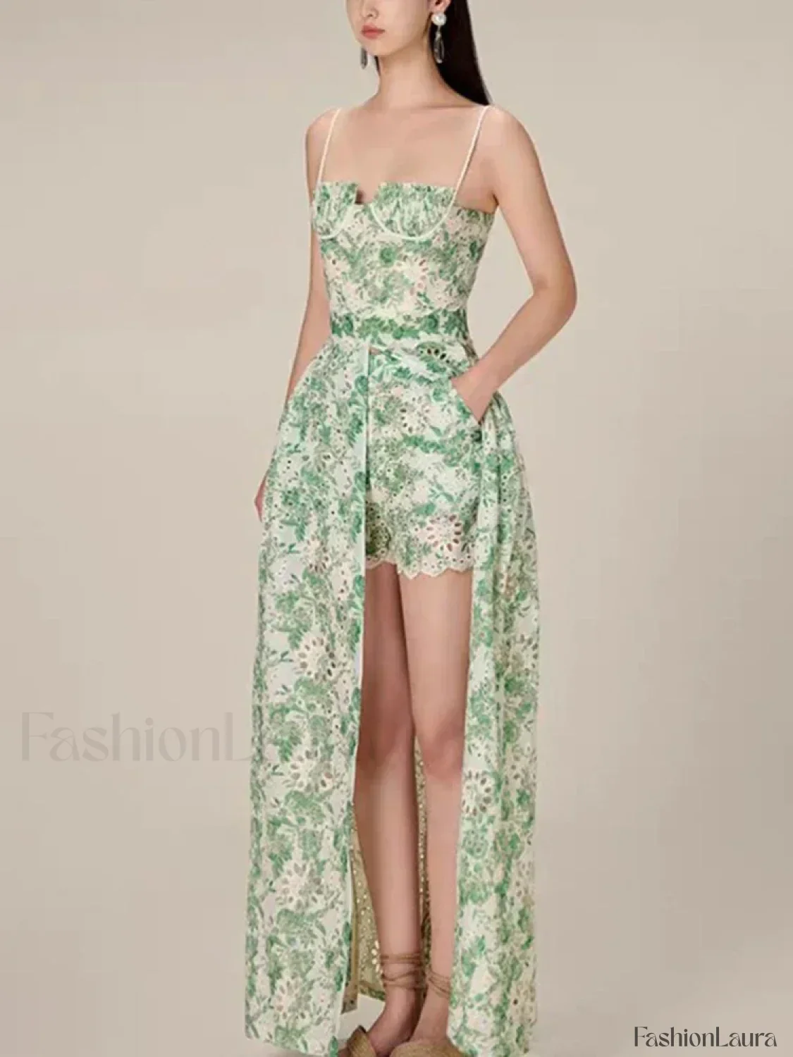 Hit Color Strapless Shorts Two Piece Set - Image 5