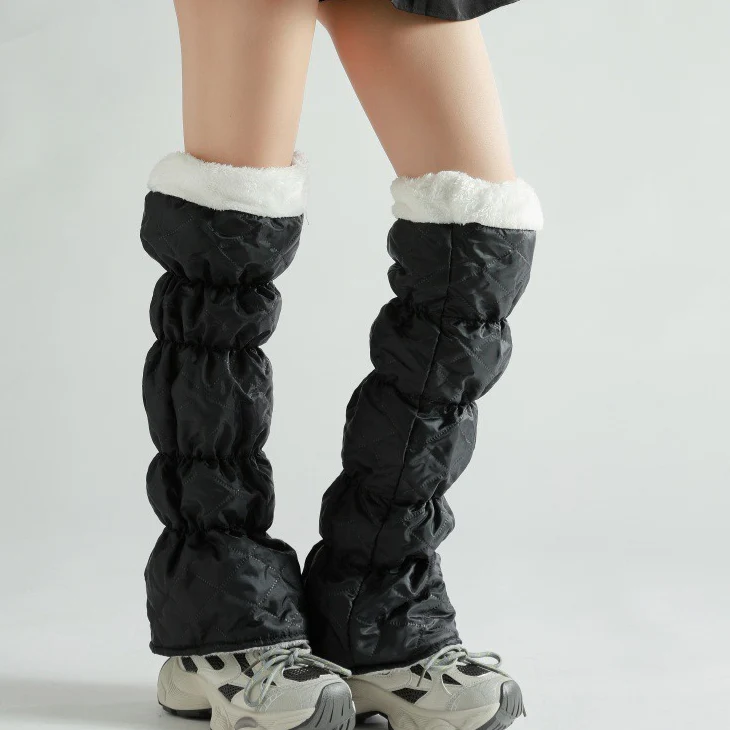 Insulated Polar Fleece Mid Calf Leg Warmers - Image 2