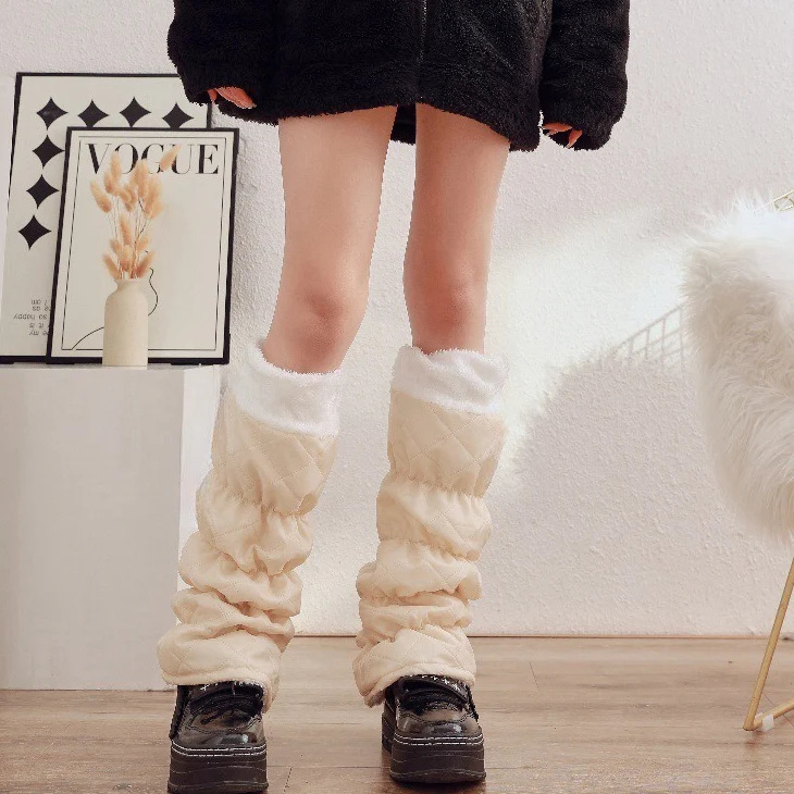 Insulated Polar Fleece Mid Calf Leg Warmers - Image 4