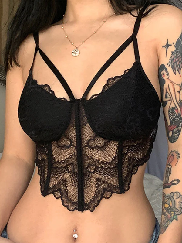 Irregular Lace Corset Top - Image 6