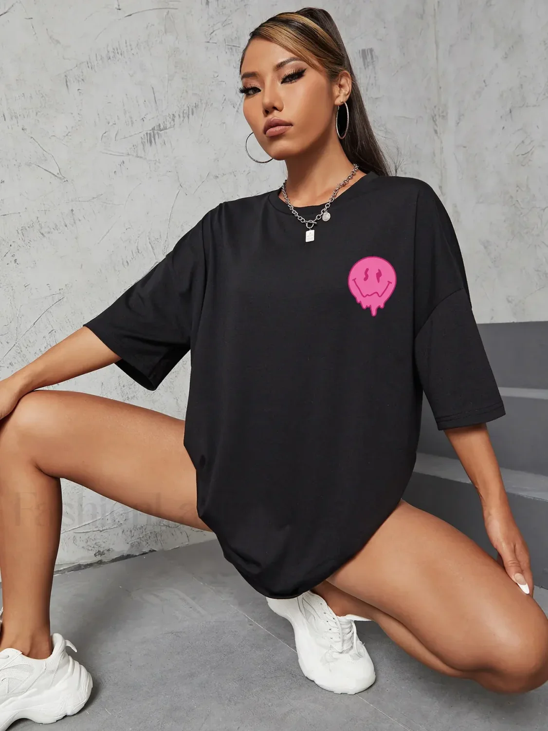 It's Ok To Not Be Ok Letter Print Oversized T-Shirt - Image 4