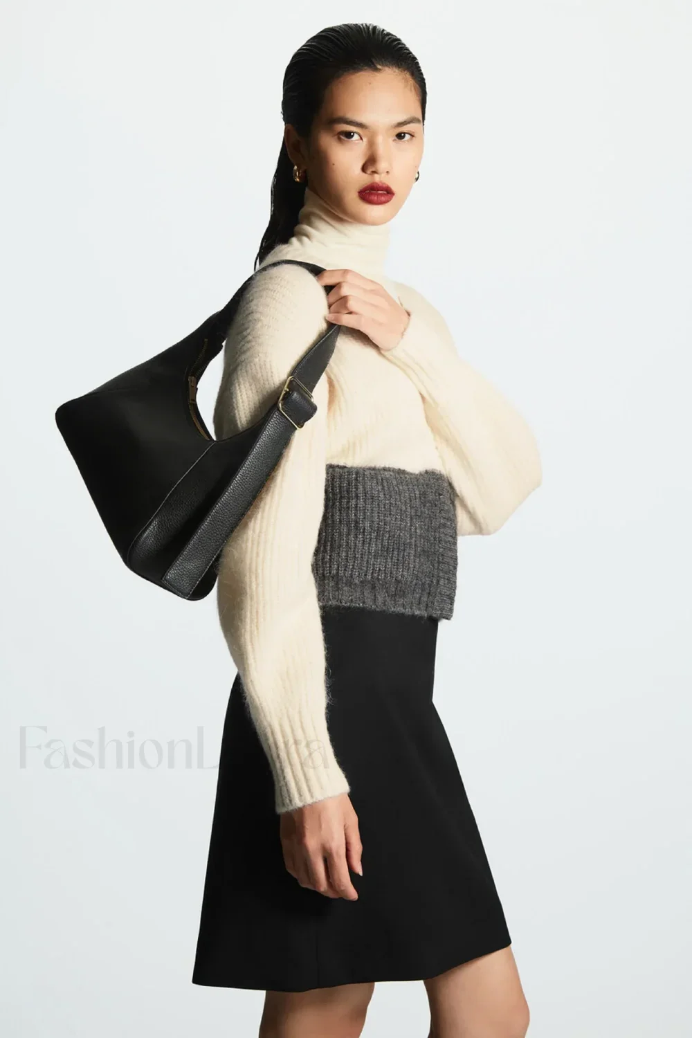 Jacquard Knit Wool Blend Cardigan - Image 3