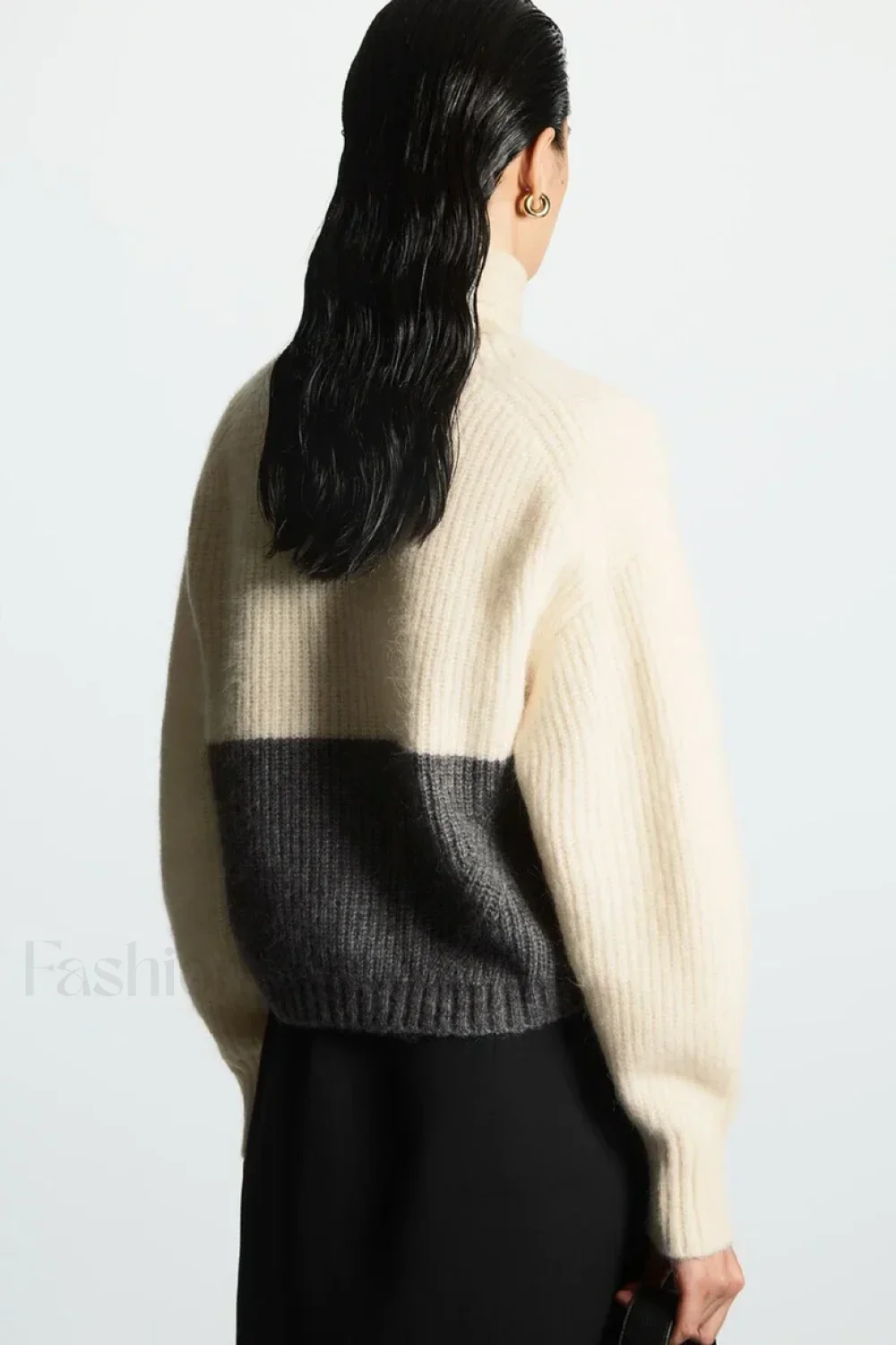 Jacquard Knit Wool Blend Cardigan - Image 4