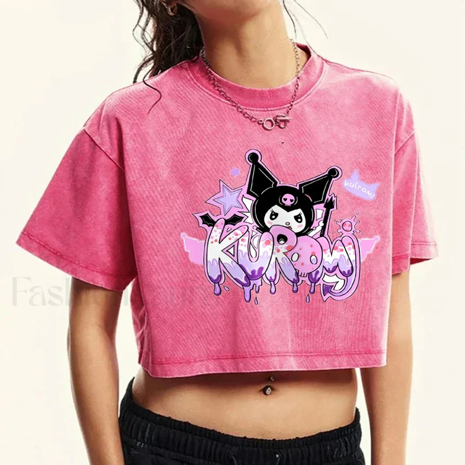 Japanese Kuromi Retro Cotton Casual T-Shirt - Image 7