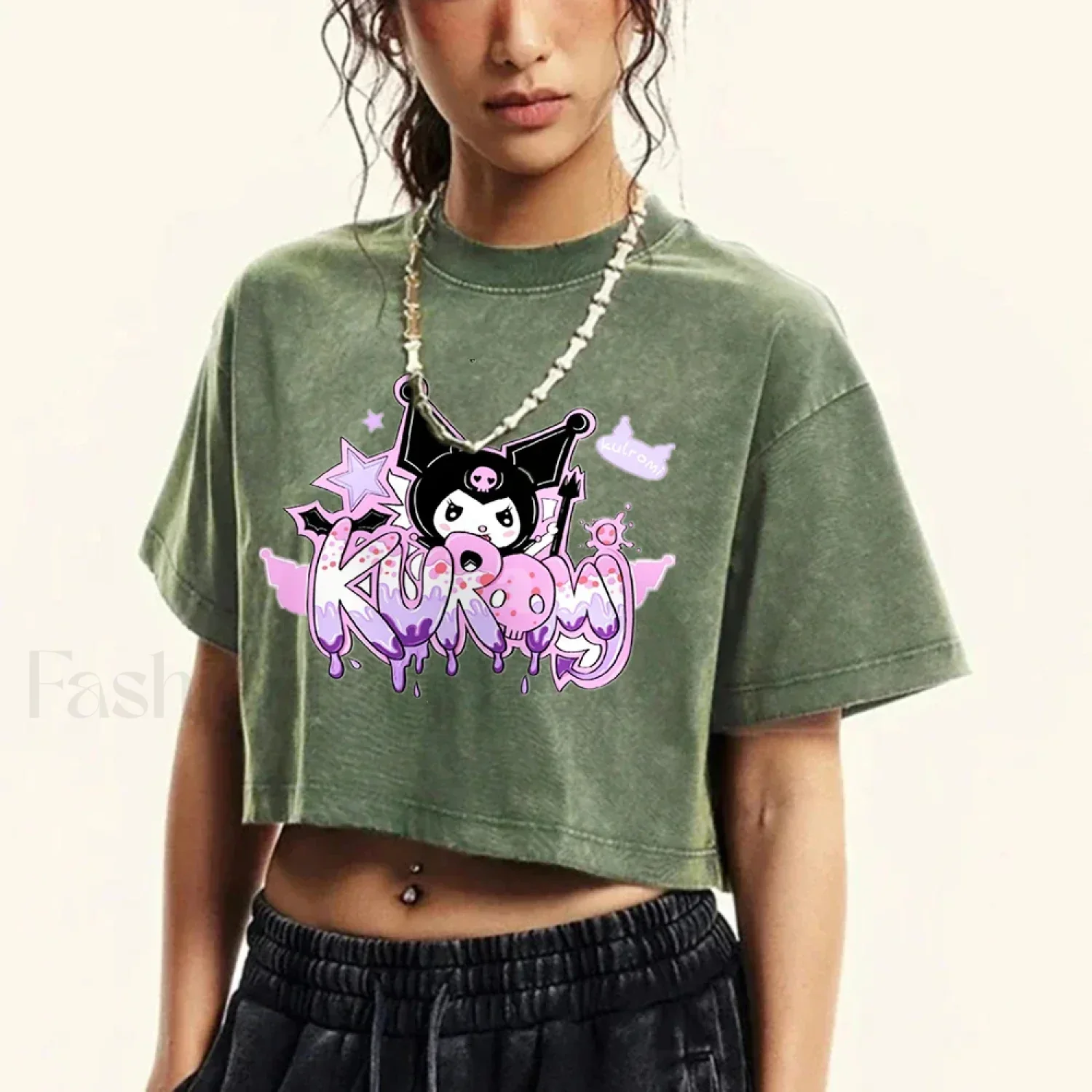 Japanese Kuromi Retro Cotton Casual T-Shirt - Image 8