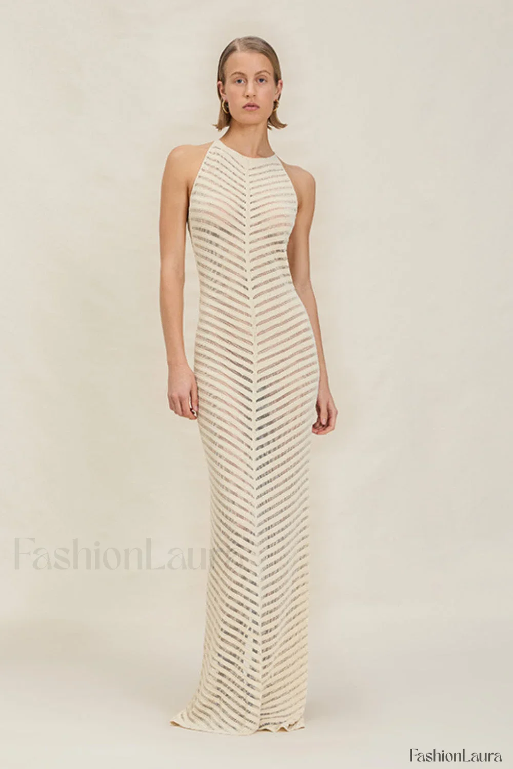 Knit Cutout Halter Bodycon Maxi Dress - Image 16