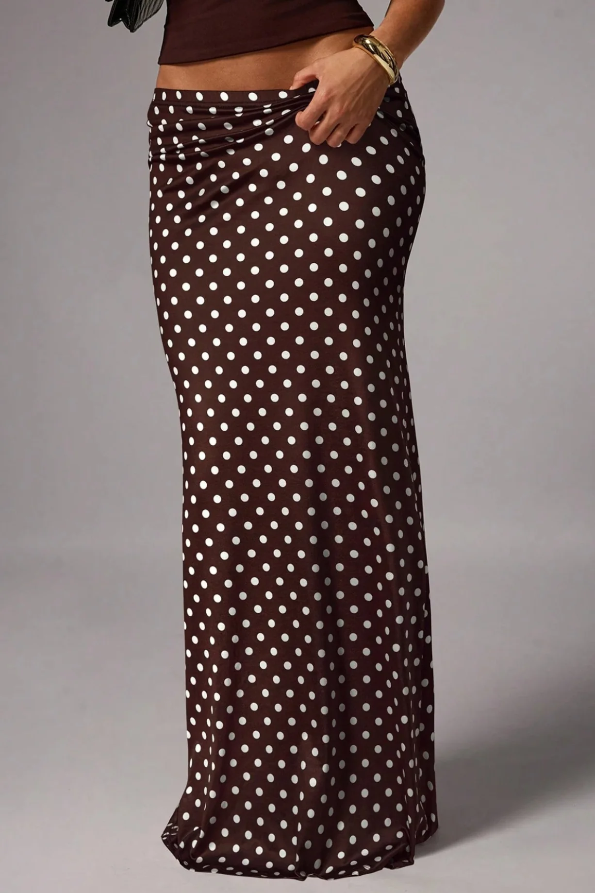 Knit Polka Dot Mermaid Hem Skirt - Image 5