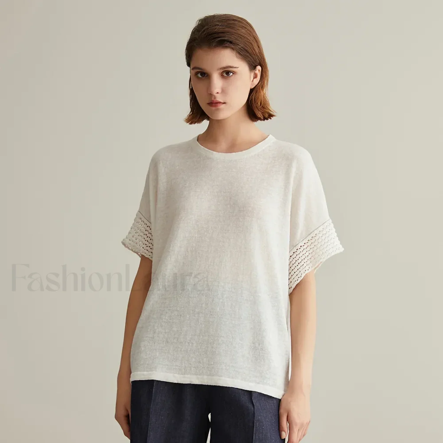 Knitted Pullover Linen Sweater T-Shirt - Image 7