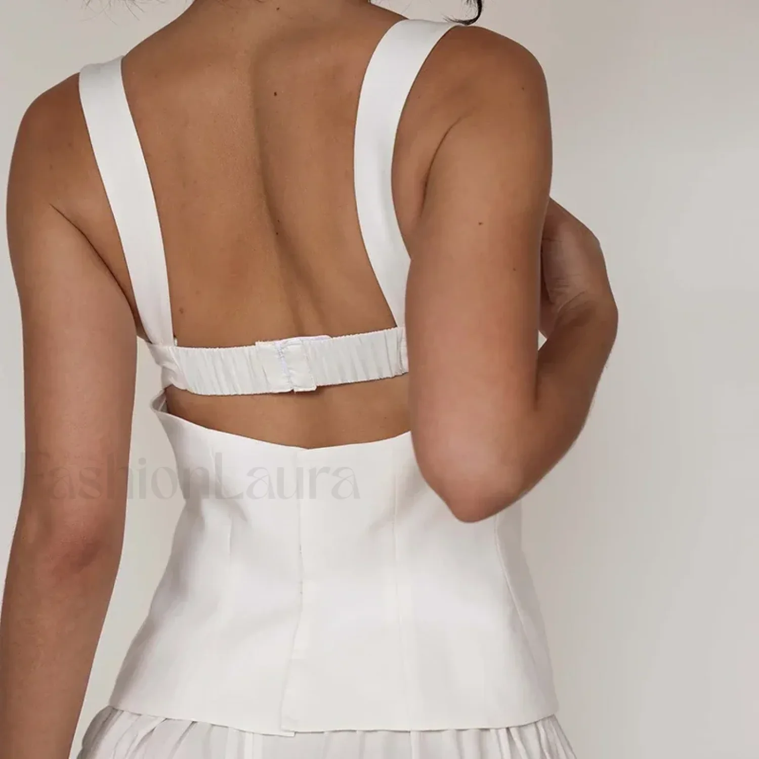 Lace Corset Strappy Crop Top - Image 5