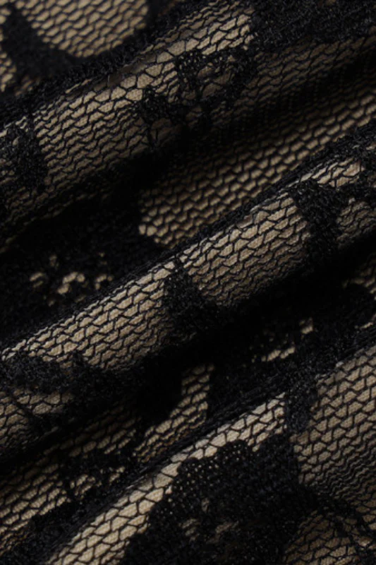 Lace Detail Bow Front Midi Dress - Image 10