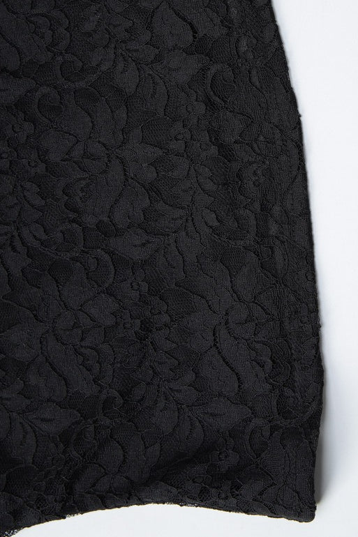 Lace Mesh Sheer Tie Asymmetric Crop Top - Image 7
