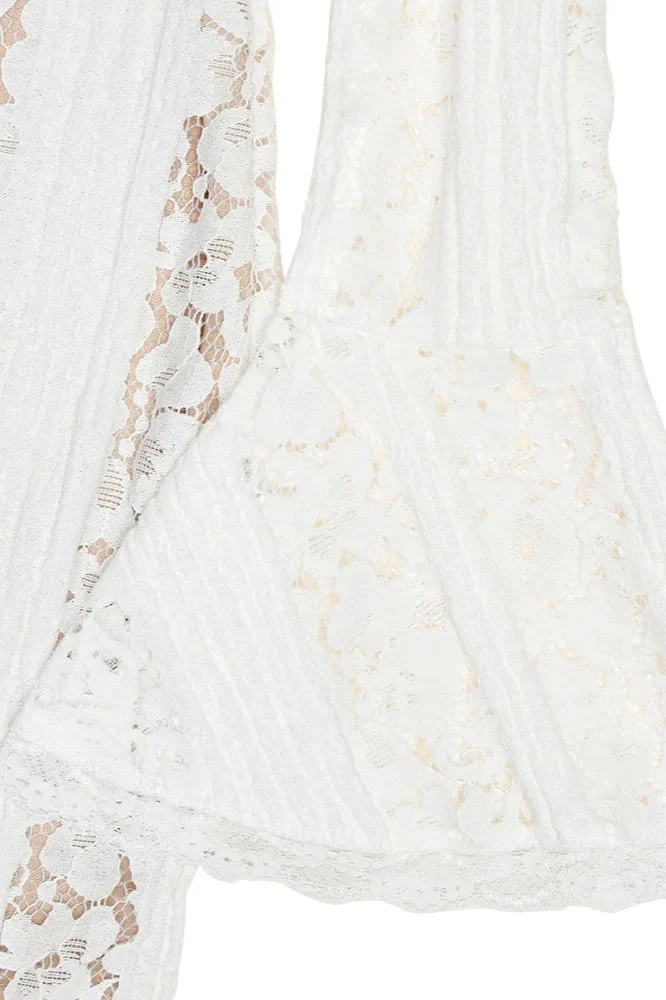 Lace Off Shoulder Maxi Boho Dress - Image 13