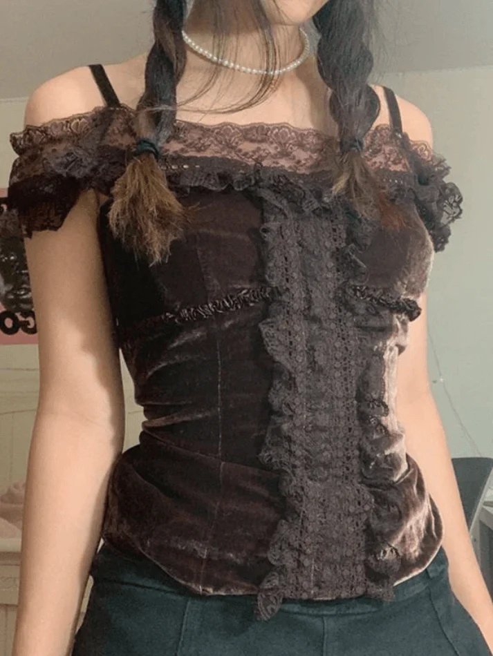 Lace Paneled Bardot Blouse - Image 12