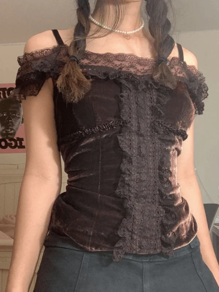 Lace Paneled Bardot Blouse - Image 7