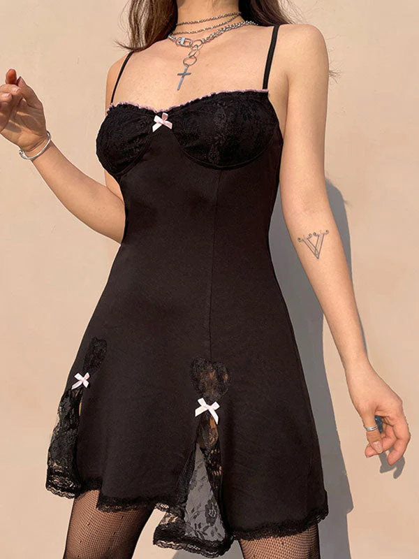Lace Paneled Mini Dress - Image 11