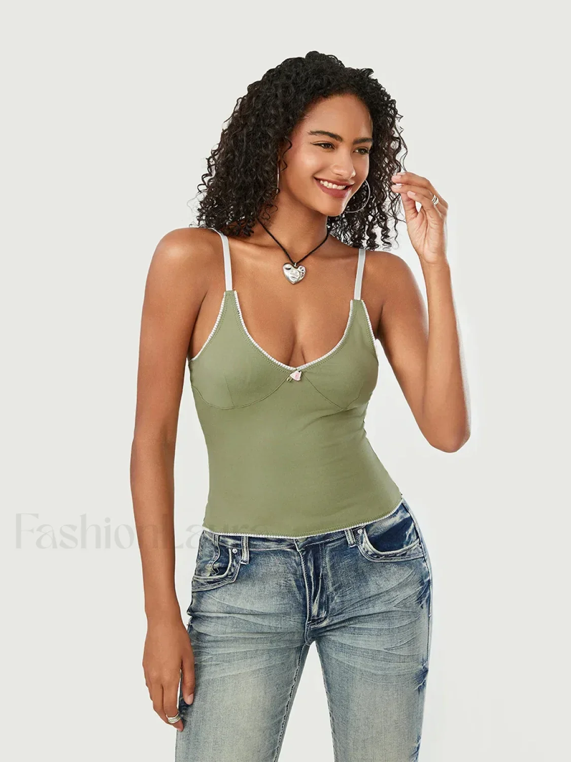 Lace Patchwork V-Neck Crop Top - Image 10