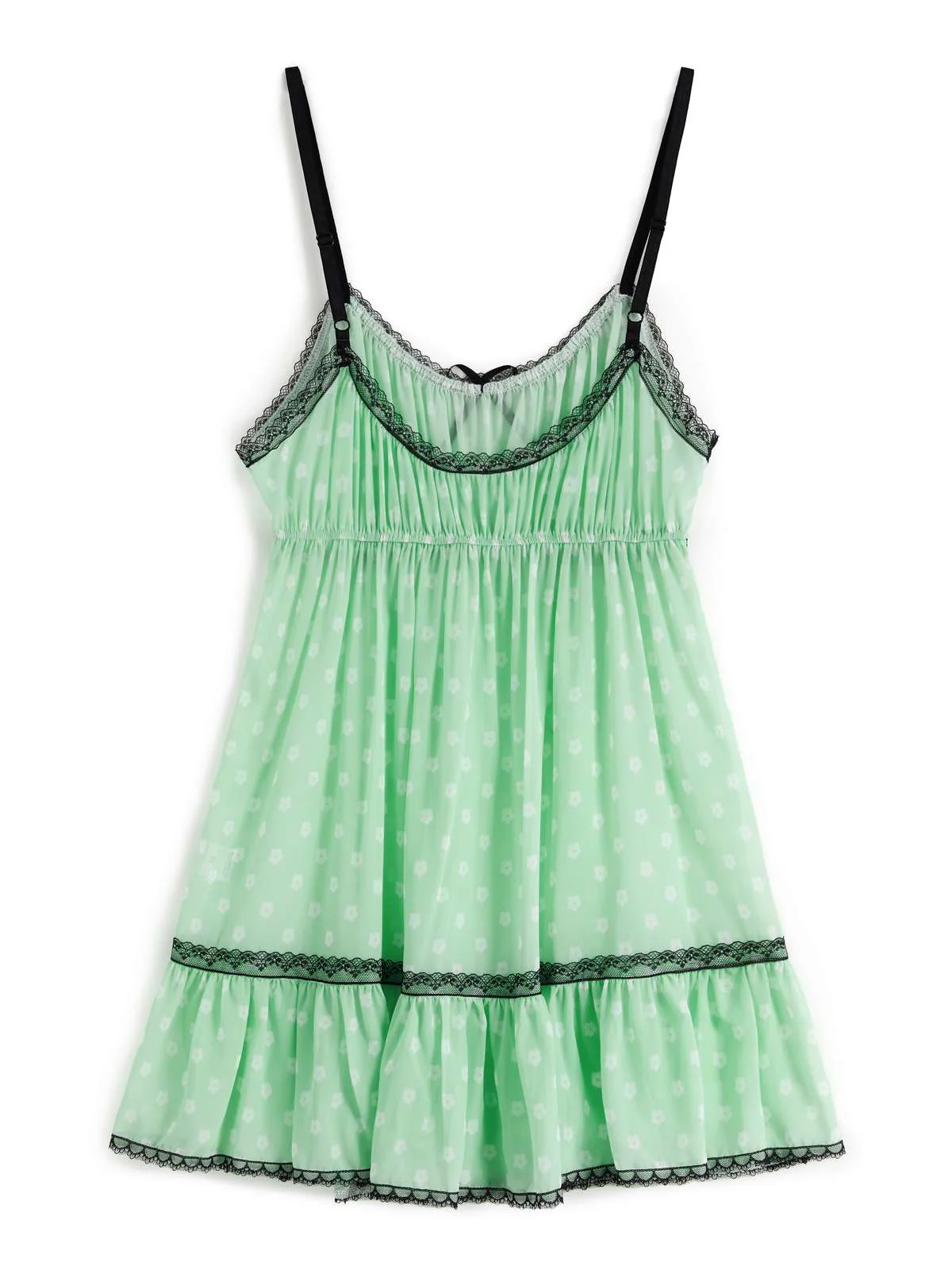 Lace Trim Floral Mini Dress - Image 12