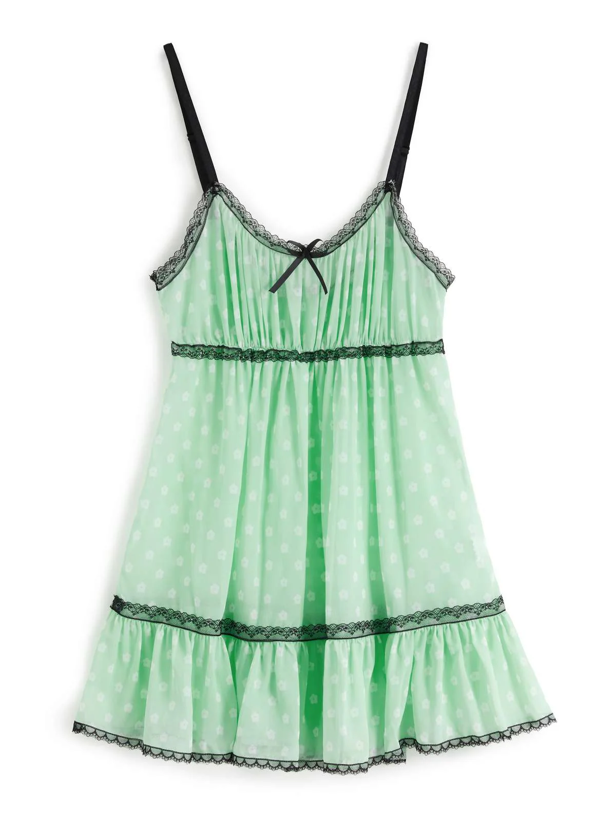 Lace Trim Floral Mini Dress - Image 8