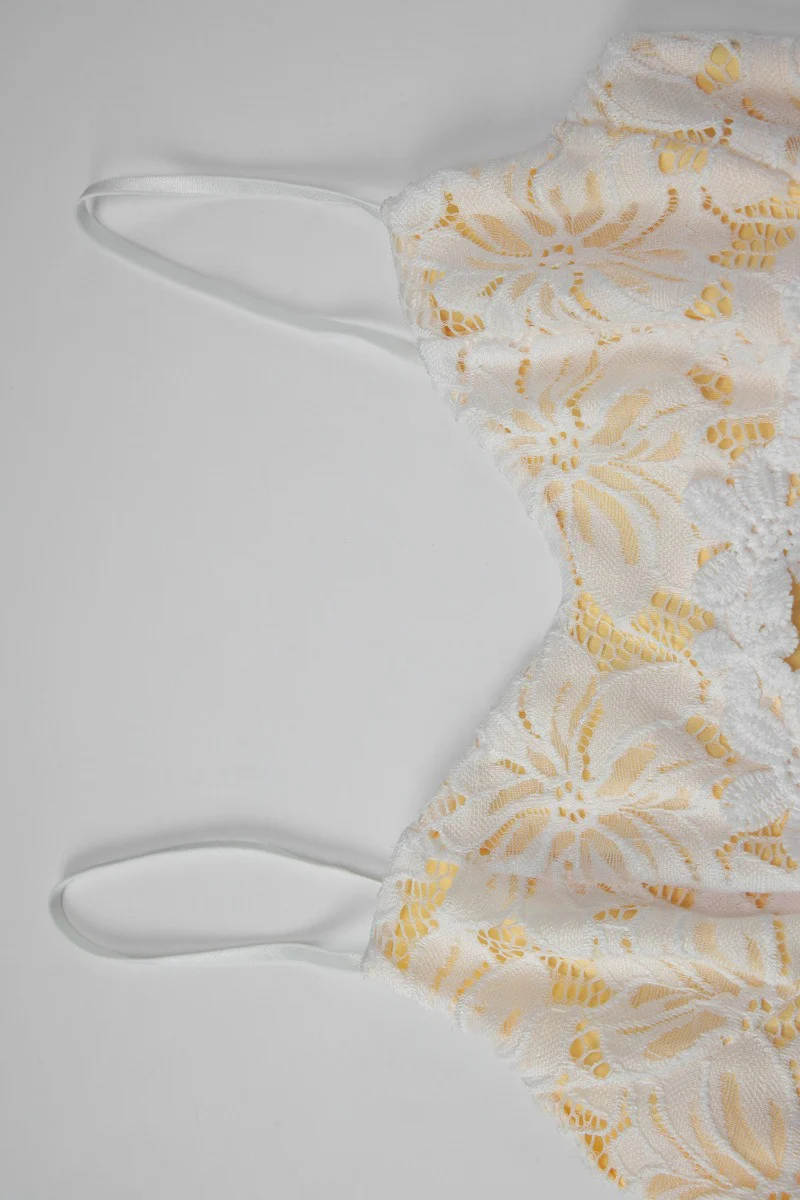 Lace Trim Spaghetti Strap Bodycon Mini Dress - Image 10
