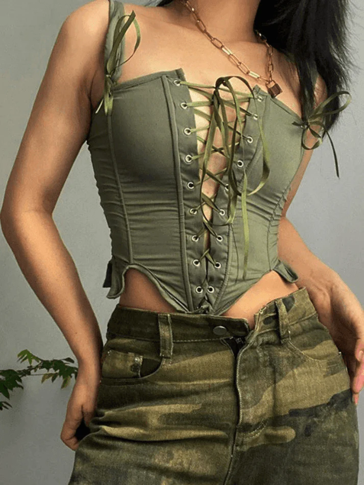 Lace Up Corset Top - Image 2