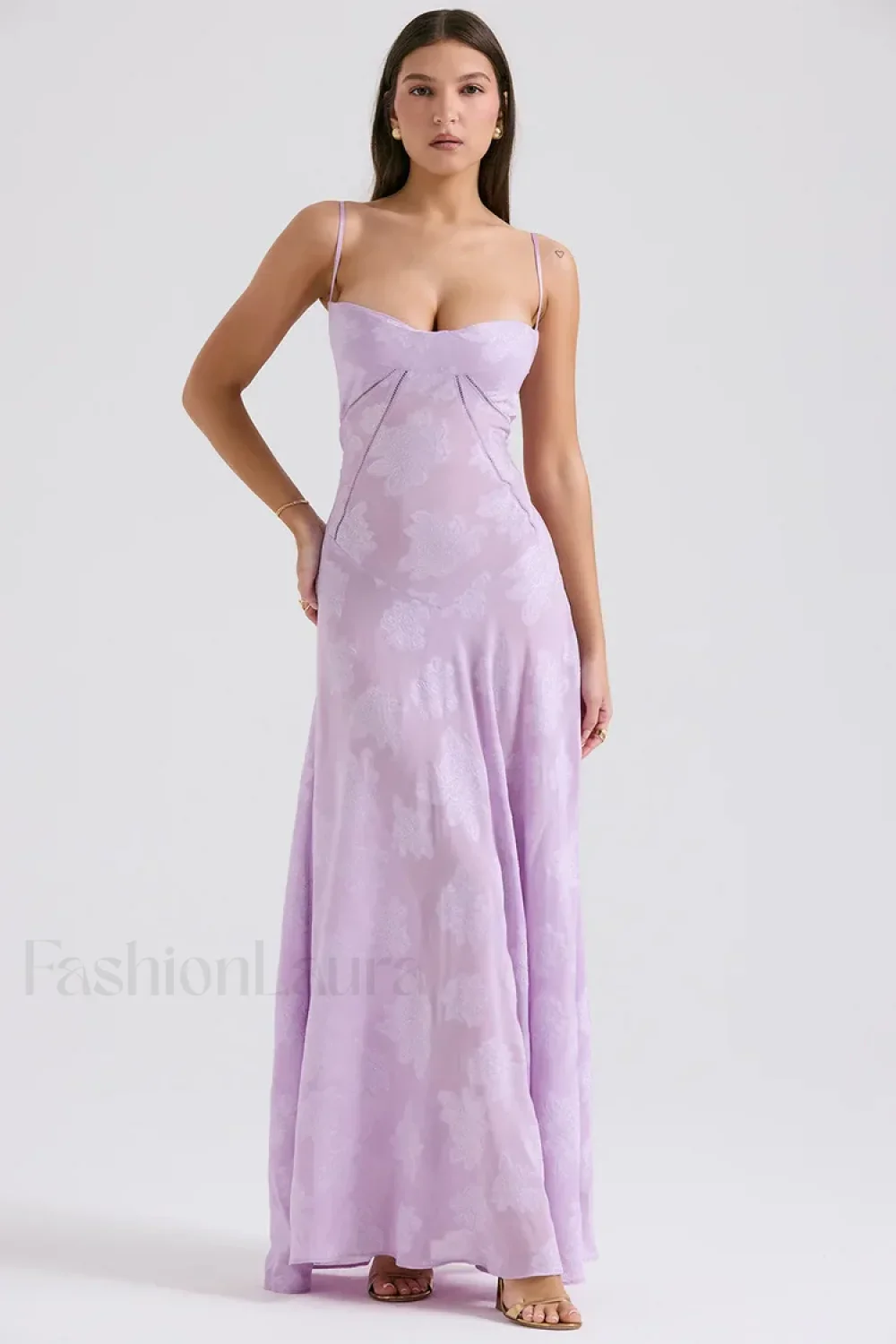 Lace-up Black Prom Maxi Dress - Image 8