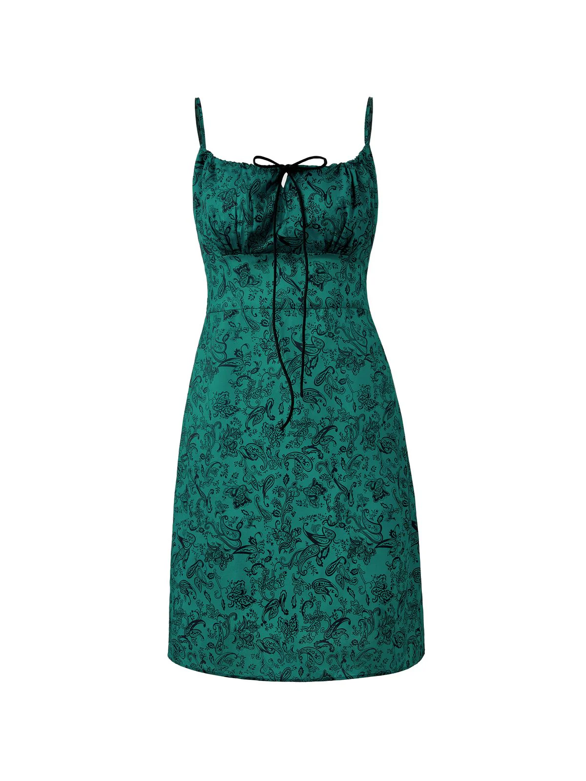 Lace Up Paisley Print Mini Dress - Image 11
