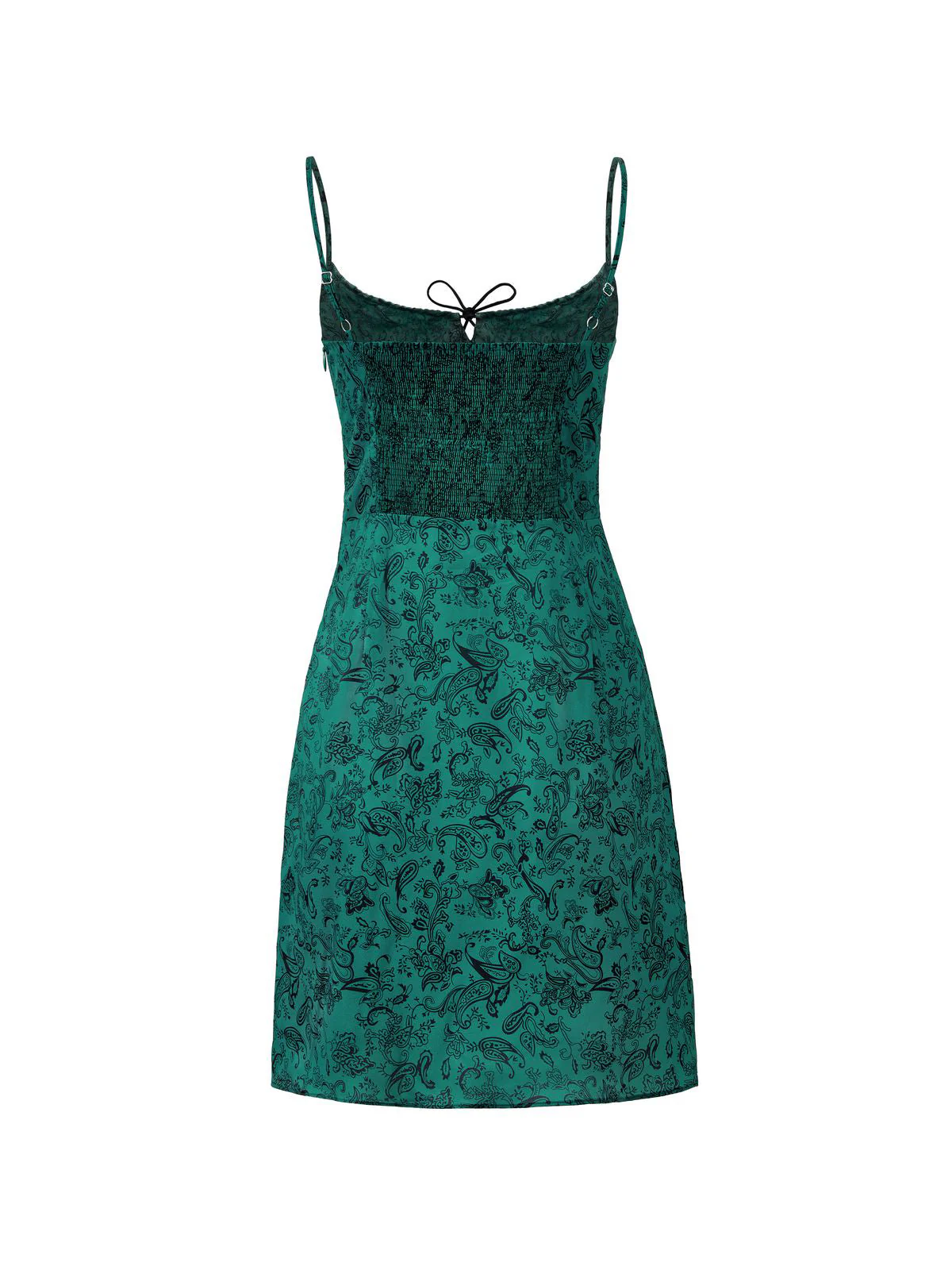 Lace Up Paisley Print Mini Dress - Image 6