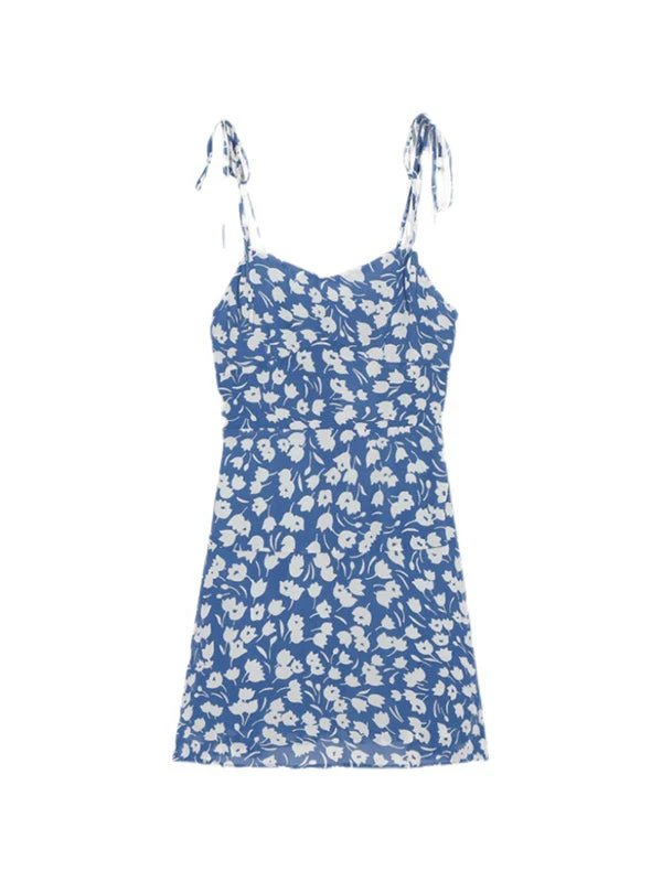 Lace Up Summer Floral Mini Dress - Image 8