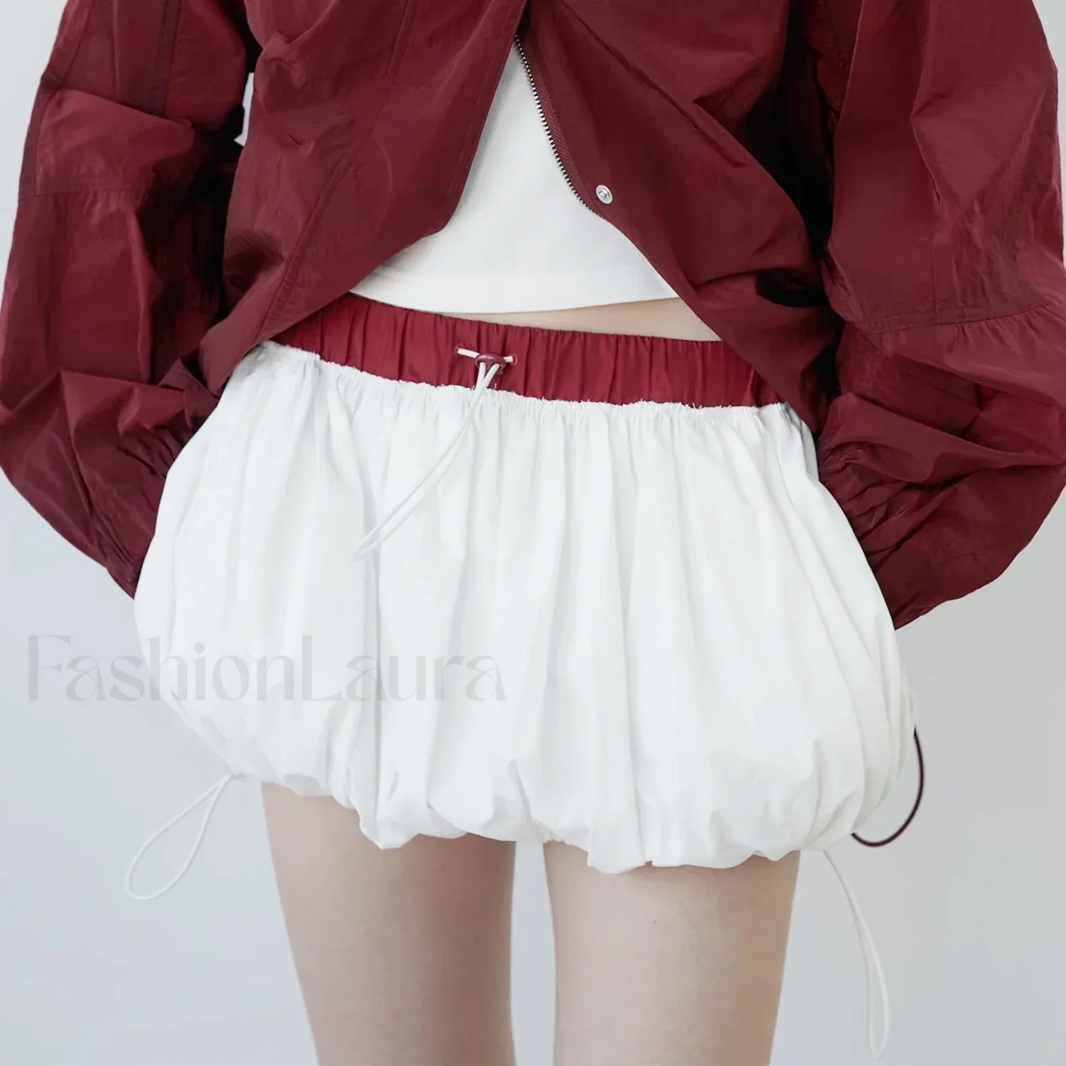 Lantern Puffball Elastic Waist Skirt - Image 2