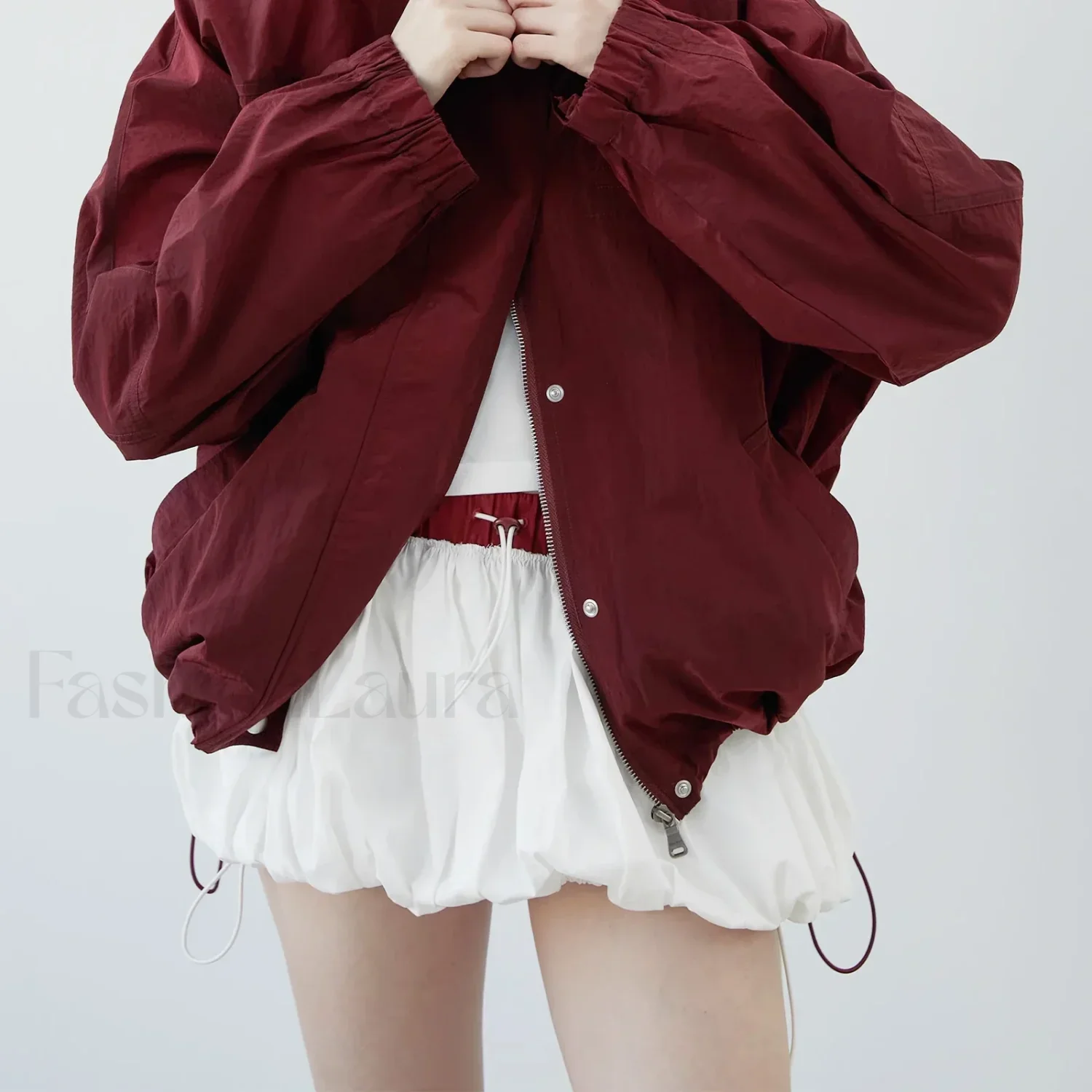 Lantern Puffball Elastic Waist Skirt - Image 3
