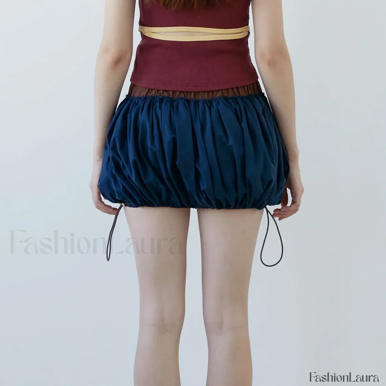 Lantern Puffball Elastic Waist Skirt - Image 7