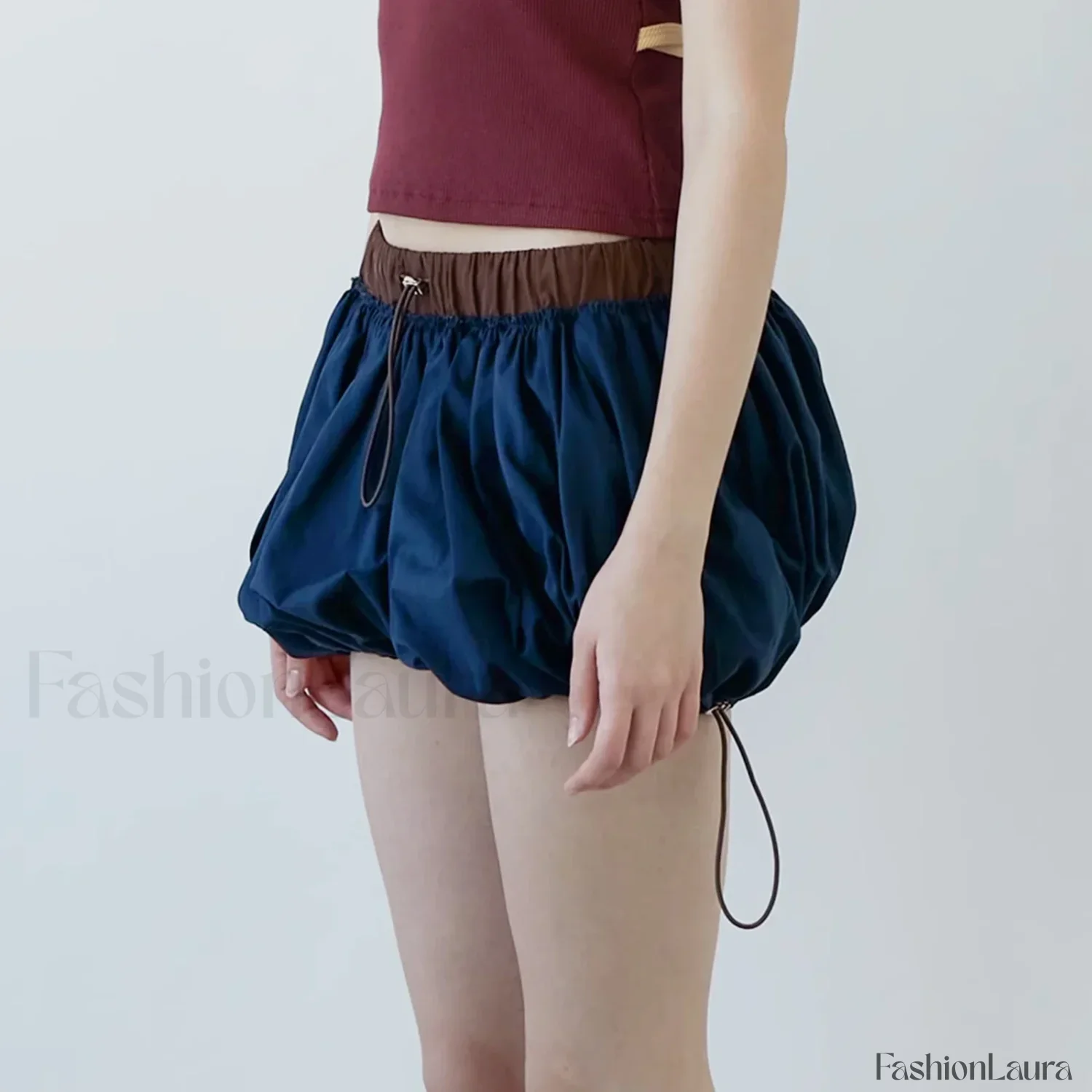 Lantern Puffball Elastic Waist Skirt - Image 8